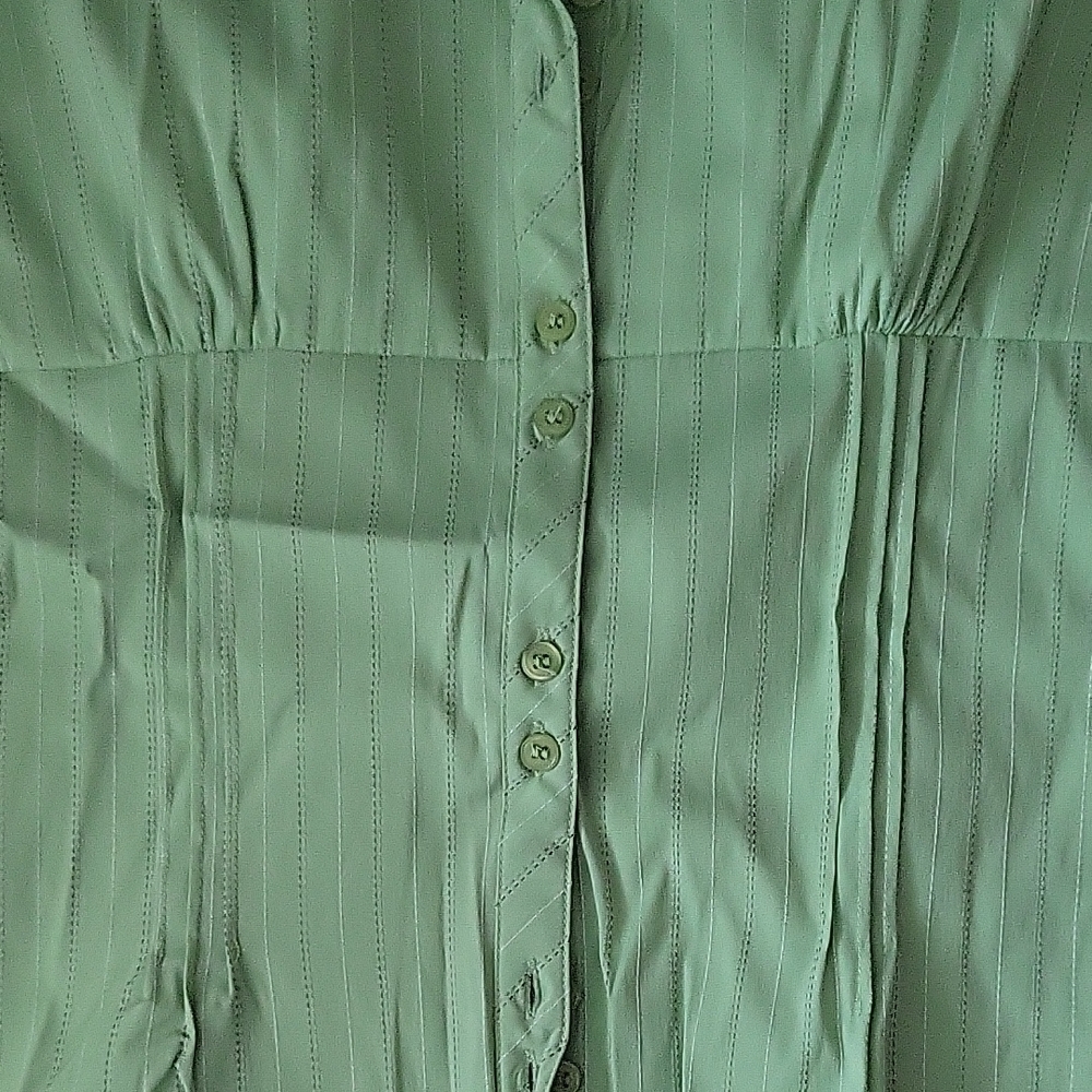 DCC Light Green Women's Button-Down Shirt - Picture 3 of 3